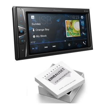 Pioneer DMH G220BT Radio Multimedia 2 DIN mit Einbauset für Chevrolet