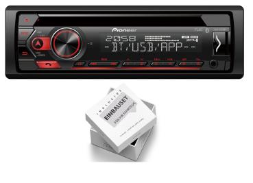Pioneer DEH-S320BT Radio 1 DIN mit Einbauset für Chevrolet