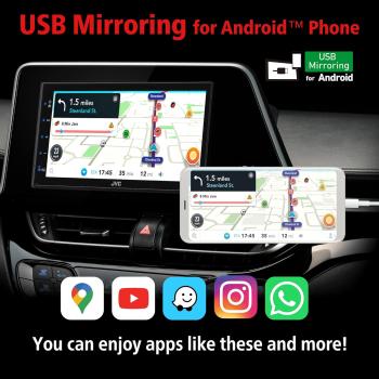 JVC KW-M180BT 6,8" Touch Autoradio – Doppel-DIN, Bluetooth, USB, Android Steuerung