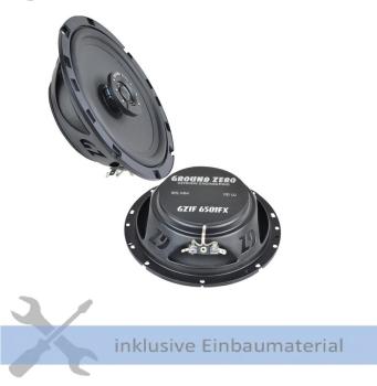 Ground Zero Iridium GZIF 6501FX Lautsprecher 16,5 cm flach Koax kfz-spezifisch mit Einbauzubehör - Kopie