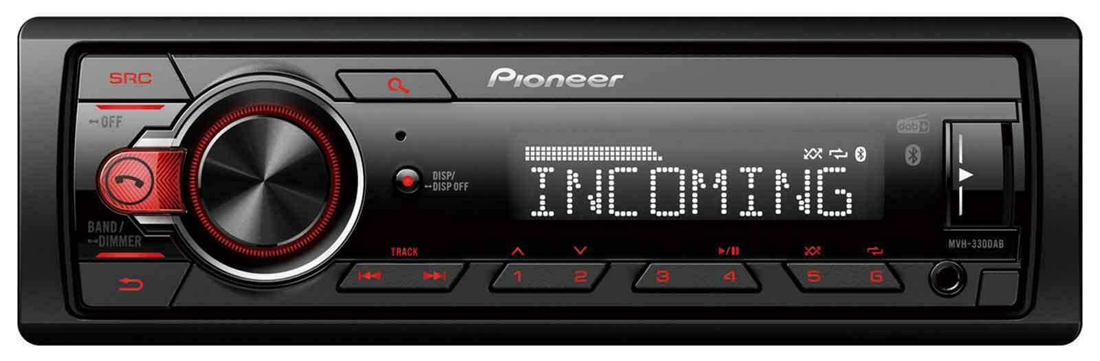 Pioneer MVH-330DAB 1-DIN Autoradio mit DAB Bluetooth