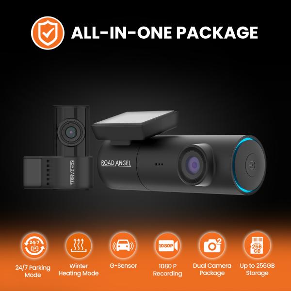 Road Angel Halo Spark Dual Auto KFZ Dashcam vorne und hinten Full-HD Heizsystem Nachtsicht Parkmodus